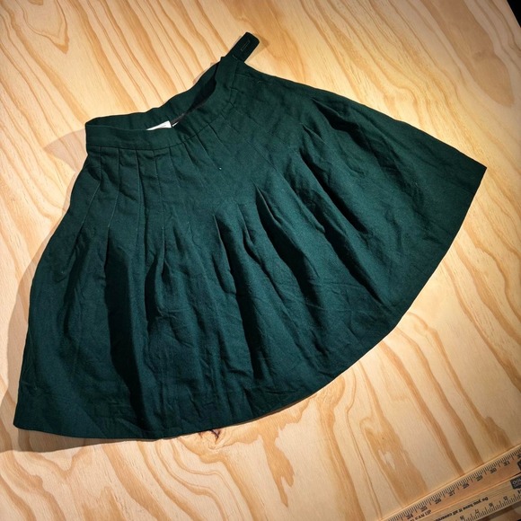 Dresses & Skirts - Vintage USA made Talbots Pure Wool Dark Green Pleated Skirt